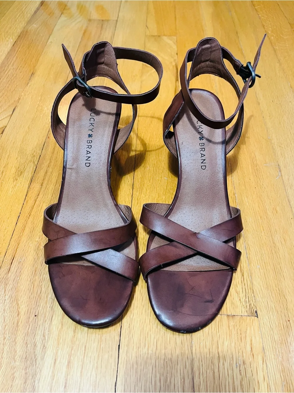 Lucky Brand Women’s Size 7 Brown Strappy Sandals